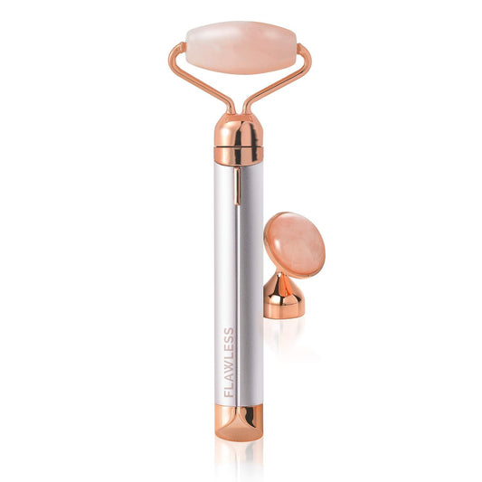 STONCY ™ Face Massager Roller And Anti Aging 100% Natural Stone Jade Roller With Gau Sha Stone Facial Massager Soothing Firming Skin  Finishing Touch Flawless Contour Vibrating Facial Rose Quartz Roller & Massager