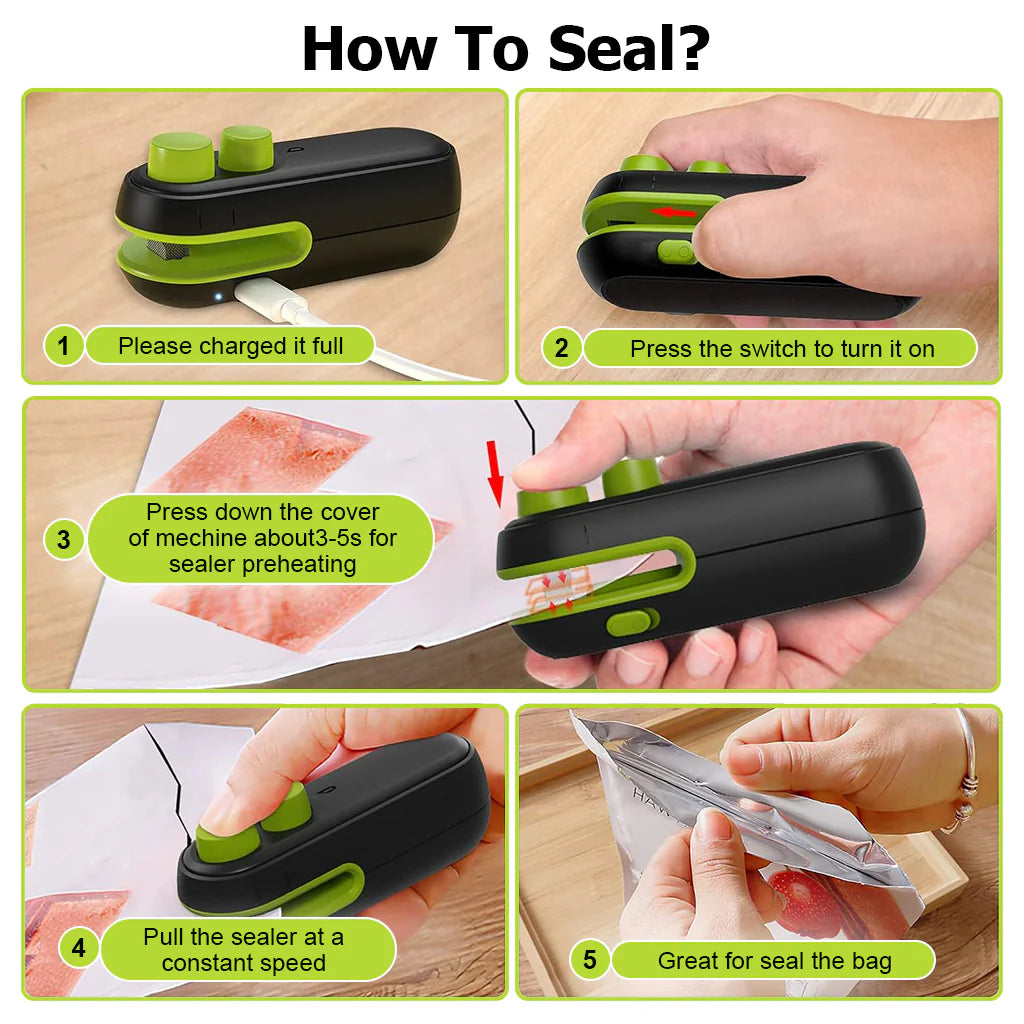 ZIPP ™ Sealer 2 IN 1 USB SEALER WITH CUTTER